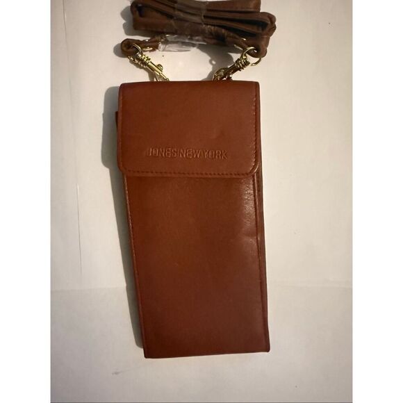 Jones New York Women's Leather Travel Purse Crossbody Wallet Bag Brown NWOT - Picture 3 of 6
